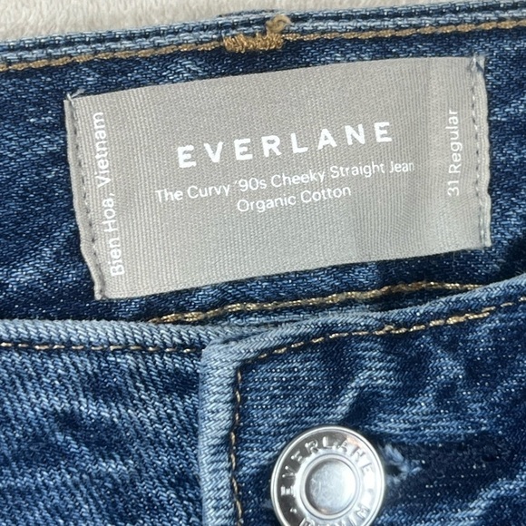 NWT Everlane Sz 31 Regular The Curvy 90’s Cheeky Straight Leg Jeans Medium Wash - Picture 5 of 14
